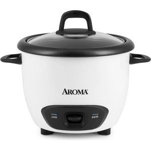 6-Cup (Cooked) (3-Cup UNCOOKED) Pot-Style Rice Cooker (ARC-743G) , White